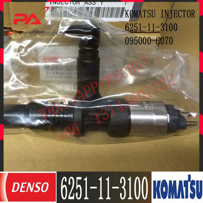 6251-11-3100 Komatsu Diesel PC400-8 6D125E انژکتور سوخت موتور 6251-11-3100 095000-6070