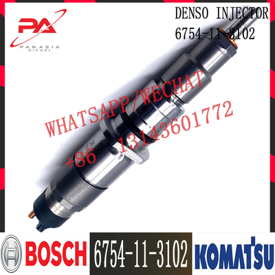 6745-11-3102 بیل مکانیکی Komatsu PC300-8 Diesel SAA6D114E-3 موتور انژکتور سوخت 6745-11-3100 6745-11-3102