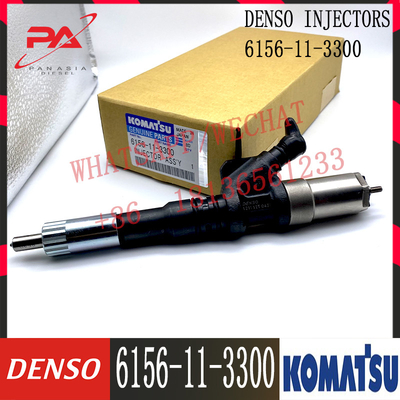 انژکتور سوخت موتور 6D125 6156-11-3300 095000-1211 برای بیل مکانیکی Denso Komatsu